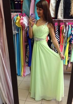 Вечернее платье И53416. В греческом стиле, длинное без шлейфа.