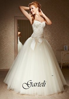 Свадебное платье Д53701. С пышной юбкой, длинное без шлейфа.