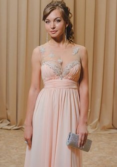 Вечернее платье Д53735. С прямой юбкой, длинное без шлейфа.