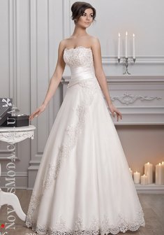 Свадебное платье Р53811. А-силуэт, длинное без шлейфа.