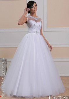 Свадебное платье Р53812. С пышной юбкой, длинное без шлейфа.